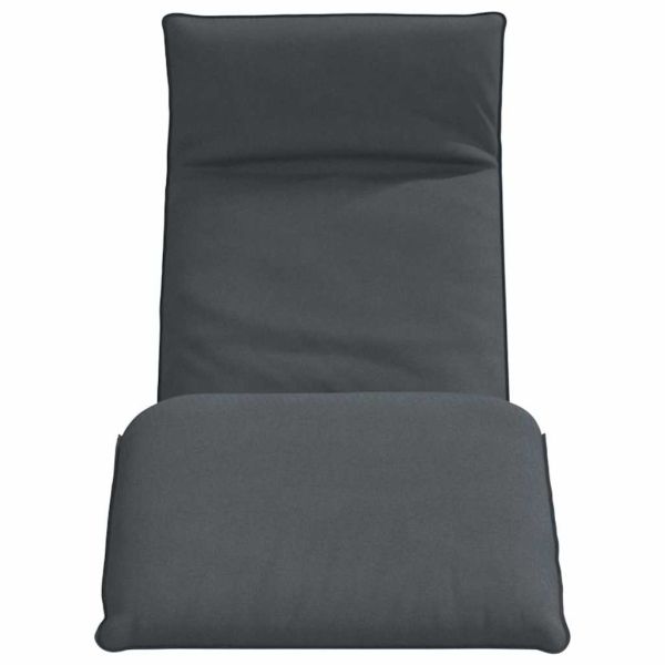 Сгъваем шезлонг, антрацит, 175x54x8,5 см, оксфордски плат
