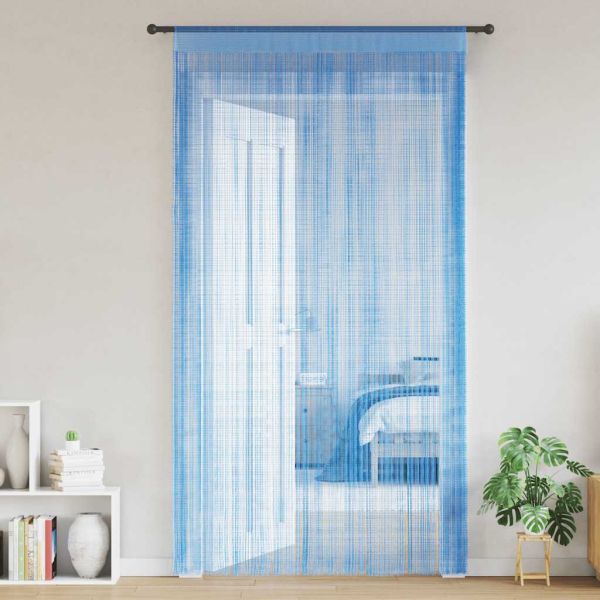 Завеси тип „канап“, 2 бр., светлосини, 100x250 см