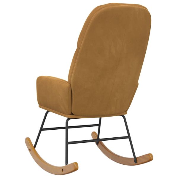 Люлеещ се стол, кафяв кадифе