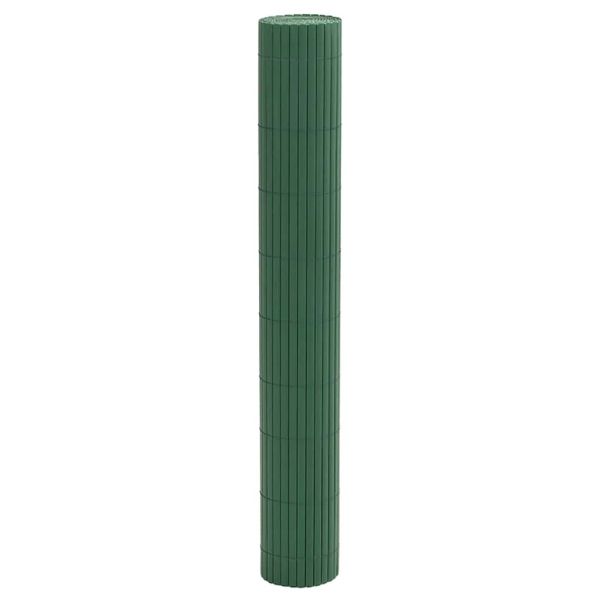 Градинска ограда, двустранна, зелена, 1,8x3 м, PVC