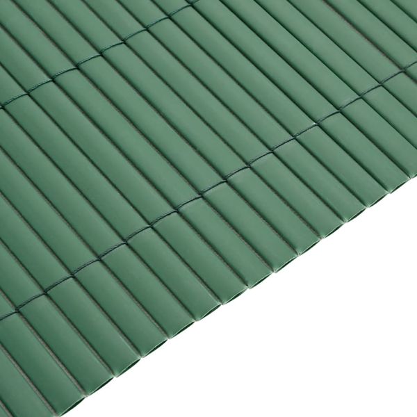 Градинска ограда, двустранна, зелена, 1,8x3 м, PVC