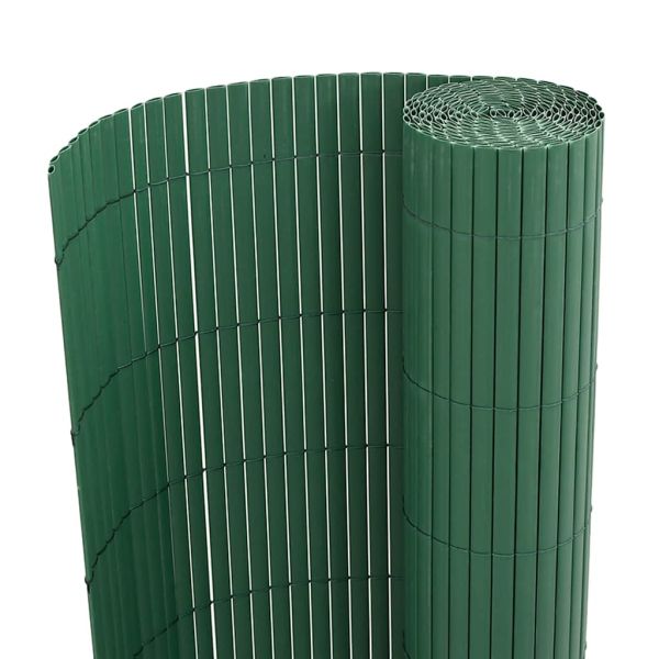 Градинска ограда, двустранна, зелена, 1,8x5 м, PVC