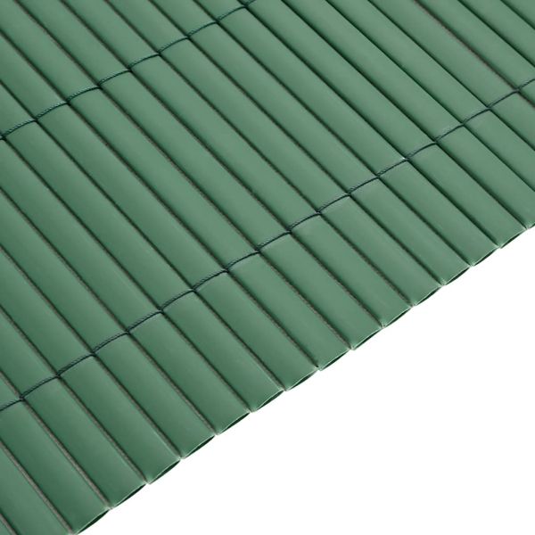Градинска ограда, двустранна, зелена, 1,8x5 м, PVC