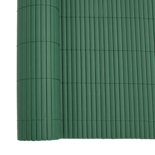 Градинска ограда, двустранна, зелена, 1,8x5 м, PVC