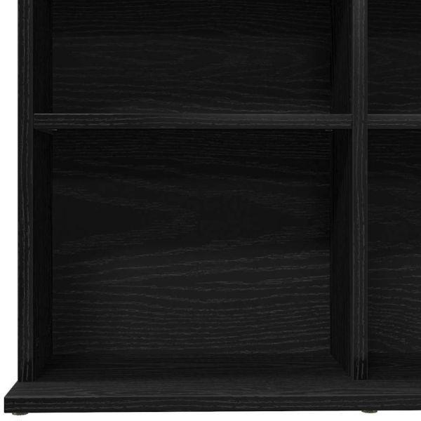 CD шкаф, черен дъб, 100x23x89,5 см, инженерно дърво