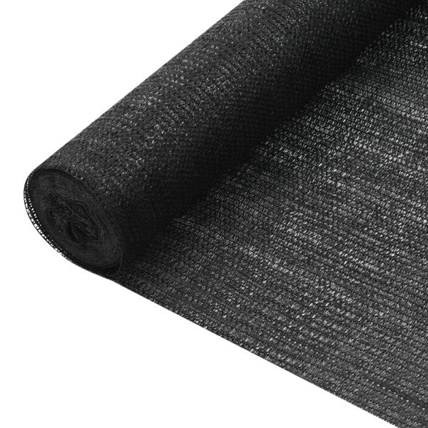 Засенчваща мрежа черна 1,2x10 м HDPE 75 г/м²