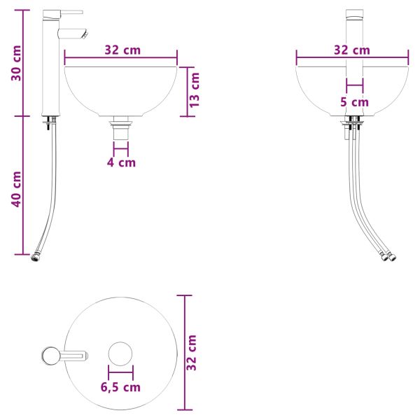 Комплект мебели за баня 4 pcs Дъб сонома