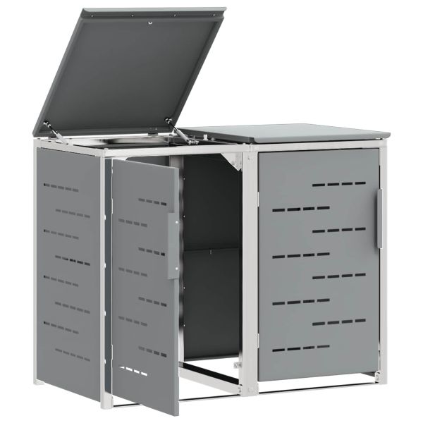 Съхранение на контейнер for 2 Bins 240L Неръждаема стомана Сиво