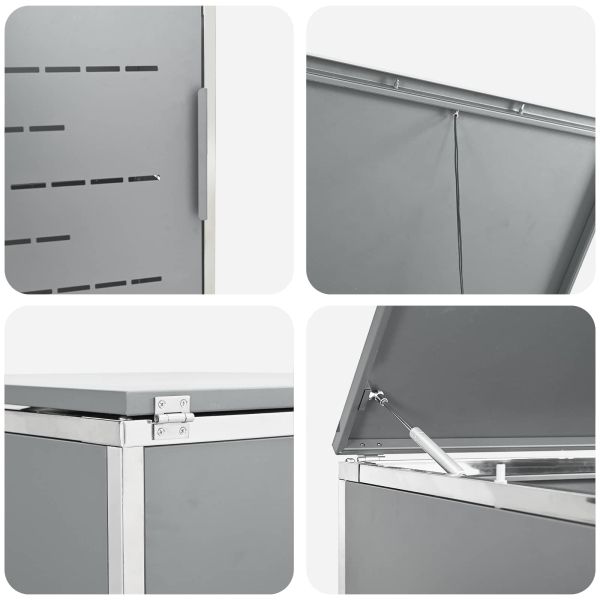 Съхранение на контейнер for 2 Bins 240L Неръждаема стомана Сиво