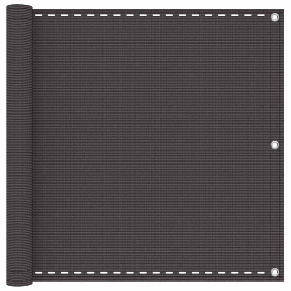 Балконен екран Антрацит 75 x 1000 cm HDPE и алуминий