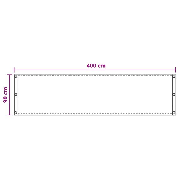 Балконен екран Пясък 90 x 400 cm HDPE и алуминий