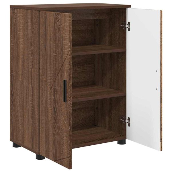 Шкаф за баня Кафяв дъб 60 x 35 x 80 см