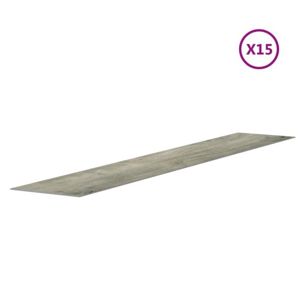 Стенни панели, с вид на дърво, сиви, PVC, 2,06 м²