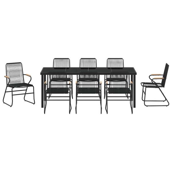 Комплект за хранене в градината 9 pcs Черно