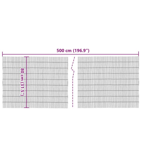 Градинска ограда 500x80 см тръстика