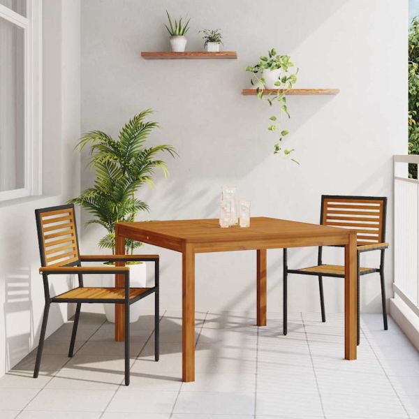 Комплект за хранене в градината 3 pcs Черно