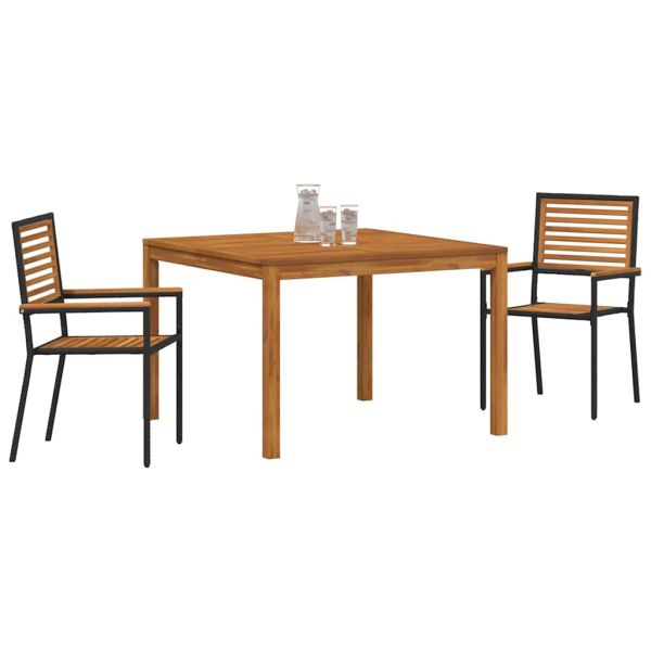 Комплект за хранене в градината 3 pcs Черно