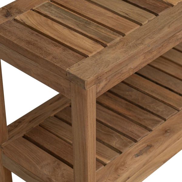 Маса за баня Натурално 60 x 30 x 45 cm Солидно тиково дърво