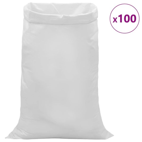 Тъкани чували 100 бр. Бяло 80 x 125 см ПП