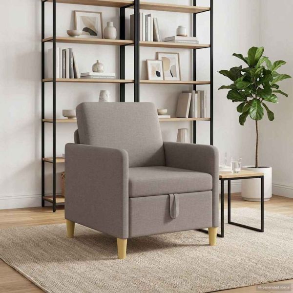 Диван с storage Таупе 72 x 78 x 87 см Полиестер