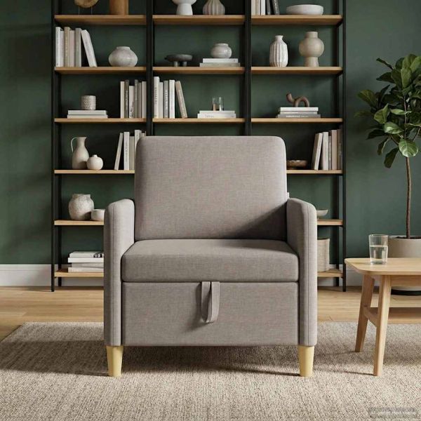 Диван с storage Таупе 72 x 78 x 87 см Полиестер