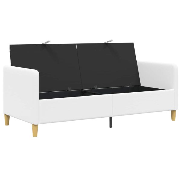 Диван с storage Бяло 172 x 78 x 87 см Полиестер