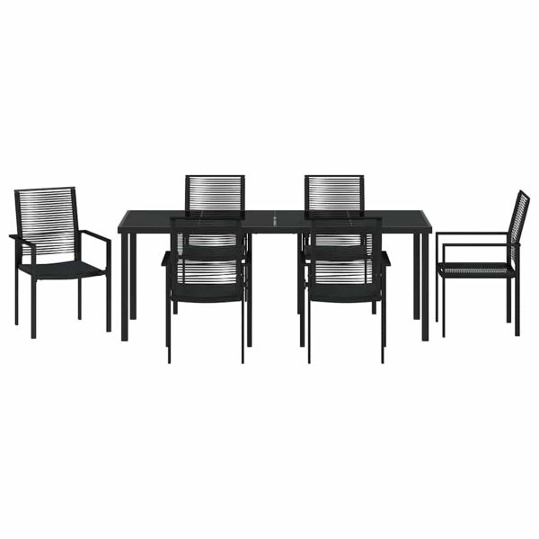 Комплект за хранене в градината 7 pcs Черно