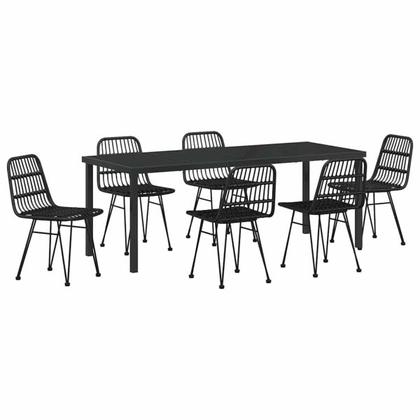 Комплект за хранене в градината 7 pcs Черно
