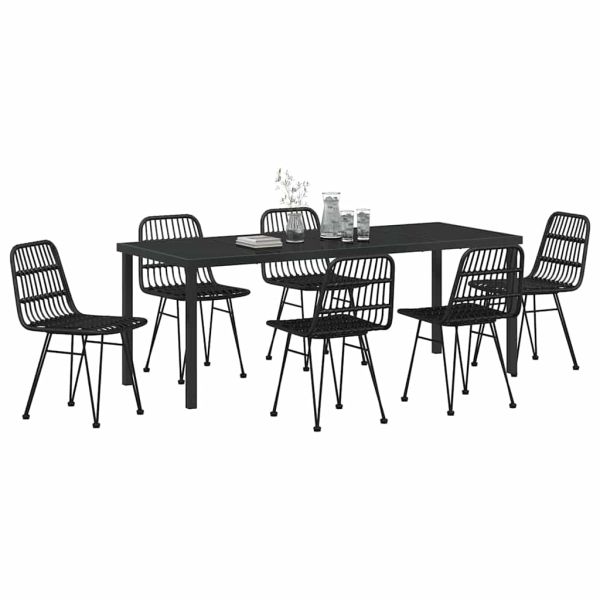 Комплект за хранене в градината 7 pcs Черно