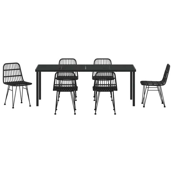 Комплект за хранене в градината 7 pcs Черно