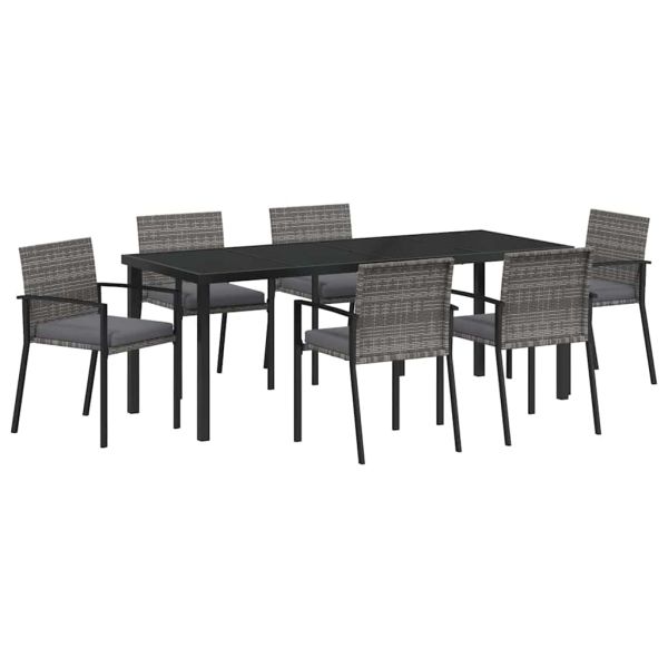 Комплект за хранене в градината 6 pcs Сив