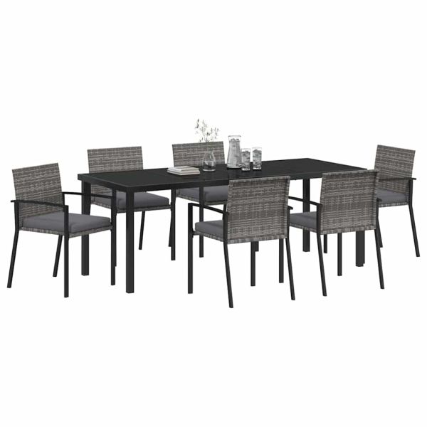 Комплект за хранене в градината 6 pcs Сив