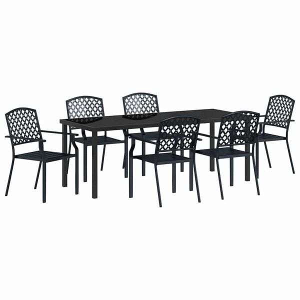 Комплект за хранене в градината 7 pcs Антрацит