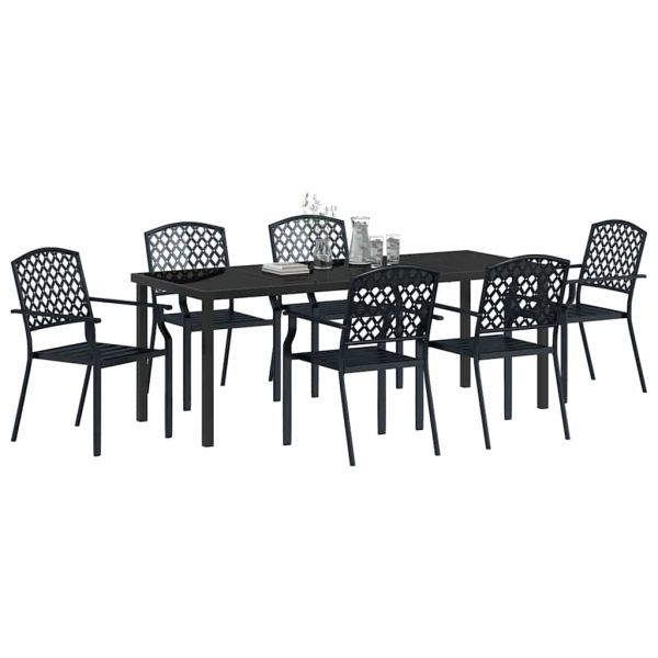 Комплект за хранене в градината 7 pcs Антрацит