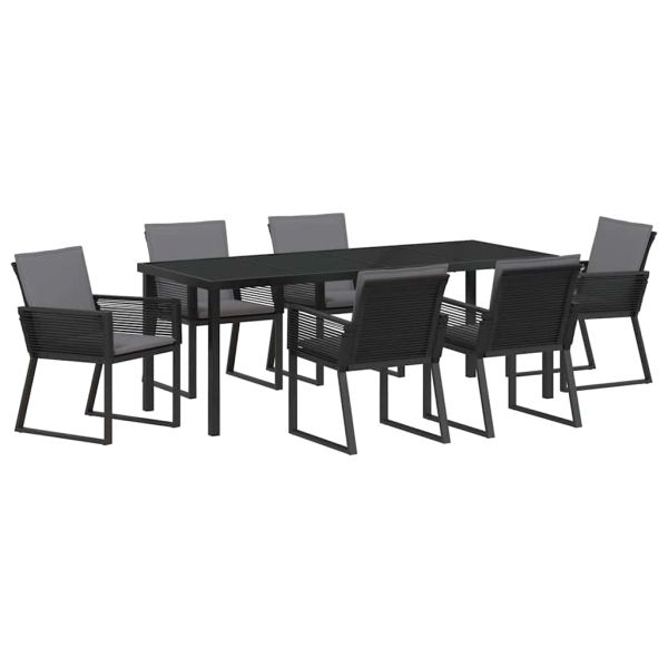 Комплект за хранене в градината 7 pcs Черно