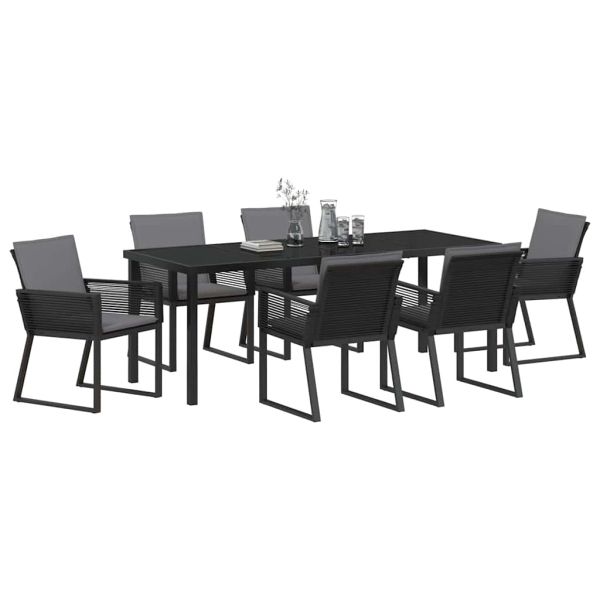 Комплект за хранене в градината 7 pcs Черно