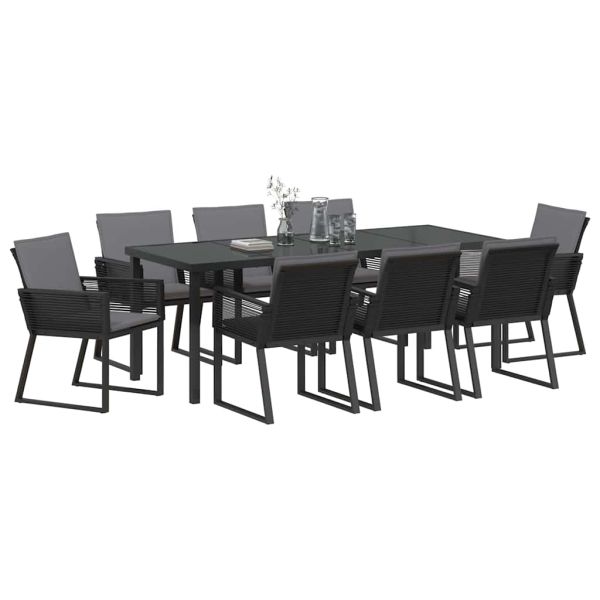 Комплект за хранене в градината 9 pcs Черно
