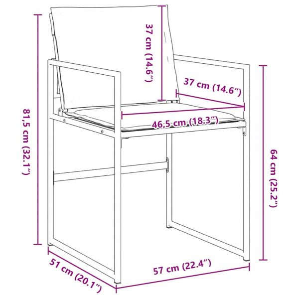 Комплект за хранене в градината 9 pcs Бяло 200 x 80 x 73 см