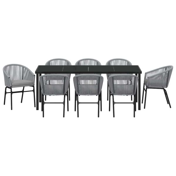 Комплект за хранене в градината 9 pcs Антрацит