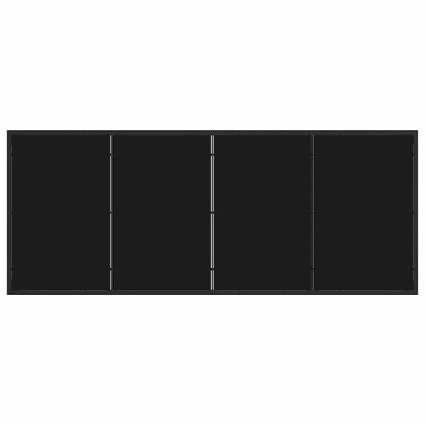 Комплект за хранене в градината 9 бр. Черно полиратан