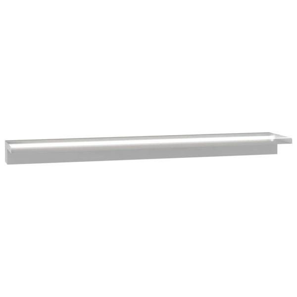 Фонтан за басейн с LED, неръждаема стомана, 110 см