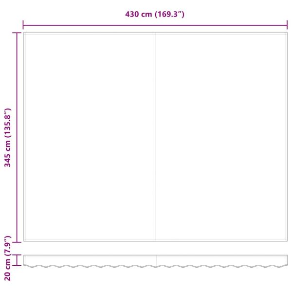 Прибираща се тента Жълт и оранжев 450 × 350 cm Тъкан и алуминий