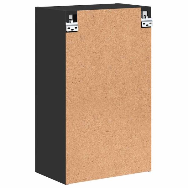 Шкаф за баня Черно 39 x 23,5 x 65 см Инженерно дърво & Метал