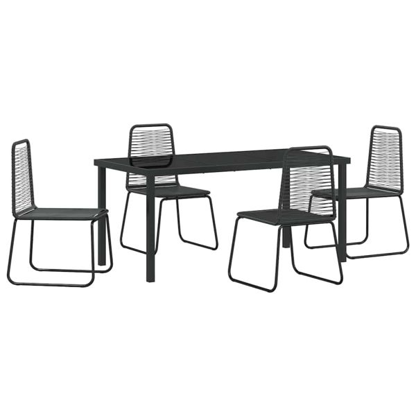 Комплект за хранене в градината 5 pcs Черно
