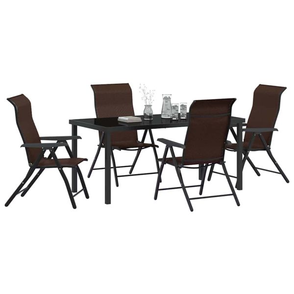 Комплект за хранене в градината 5 pcs Кафяво