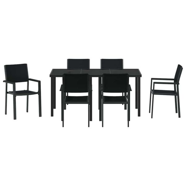 Комплект за хранене в градината 7 pcs Черно