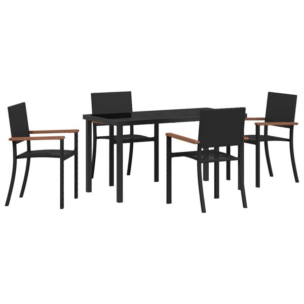 Комплект за хранене в градината 5 pcs Черно