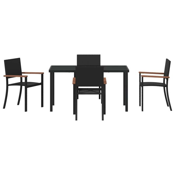 Комплект за хранене в градината 5 pcs Черно