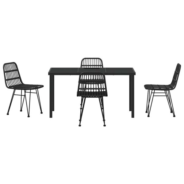 Комплект за хранене в градината 5 pcs Черно