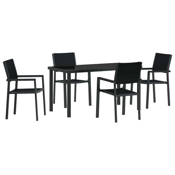 Комплект за хранене в градината 5 pcs Черно